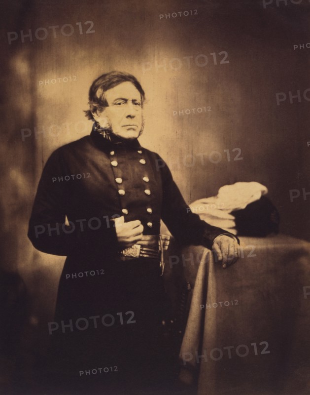 British Lieutenant-General Sir Henry John William Bentinck, Three-Quarter Portrait with Hand in Shirt, Crimean War, Crimea, Ukraine, by Roger Fenton, 1855