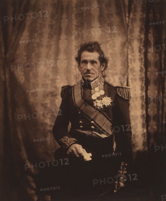 British General Sir George de Lacy Evans, Three-Quarter Length Portrait in Dress Uniform, Crimean War, Crimea, Ukraine, by Roger Fenton, 1855