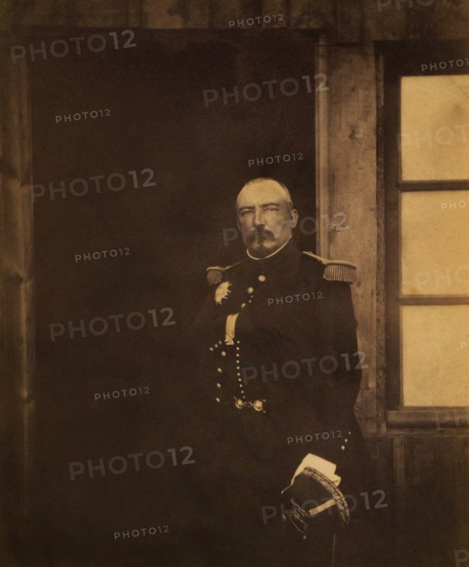 French General Pierre Bosquet, Three-Quarter Portrait, Crimean War, Crimea, Ukraine, by Roger Fenton, 1855