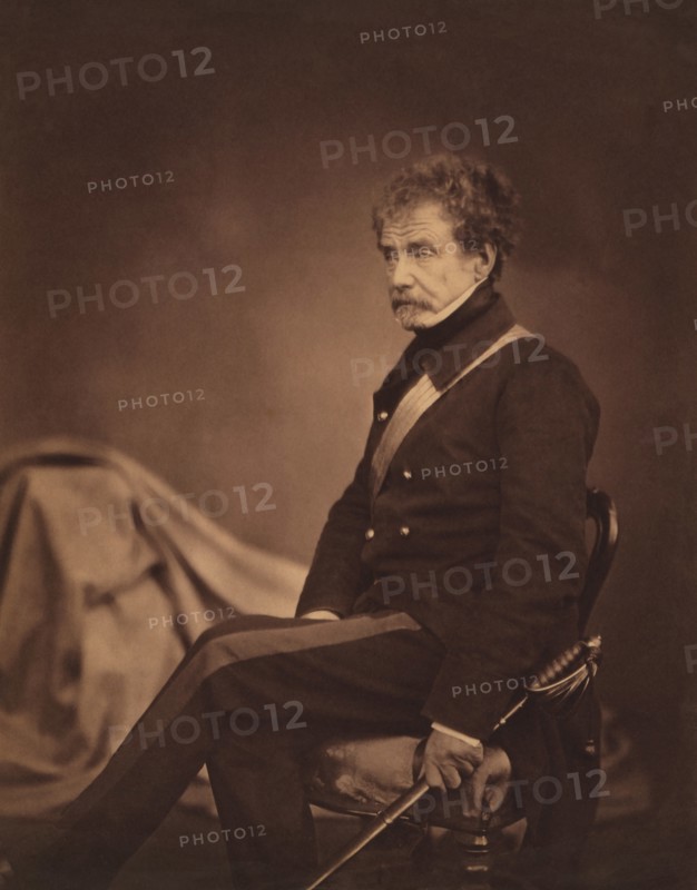 British Lieutenant-General Sir Colin Campbell, Seated Portrait, Crimean War, Crimea, Ukraine, by Roger Fenton, 1855