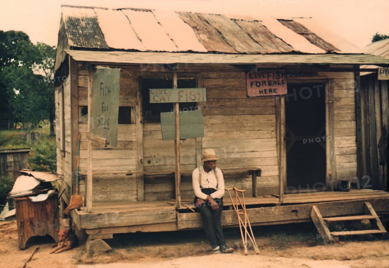 Rural Store with Live Fish for Sale, Natchitoches, Louisiana, USA, Marion Post Wolcott for Farm Security Administration, July 1940