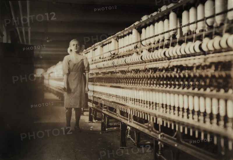 Young Spinner, Full-Length Portrait, Spinning Room #7, Chicopee, Massachusetts, USA, Lewis Hine for National Child Labor Committee, November 1911