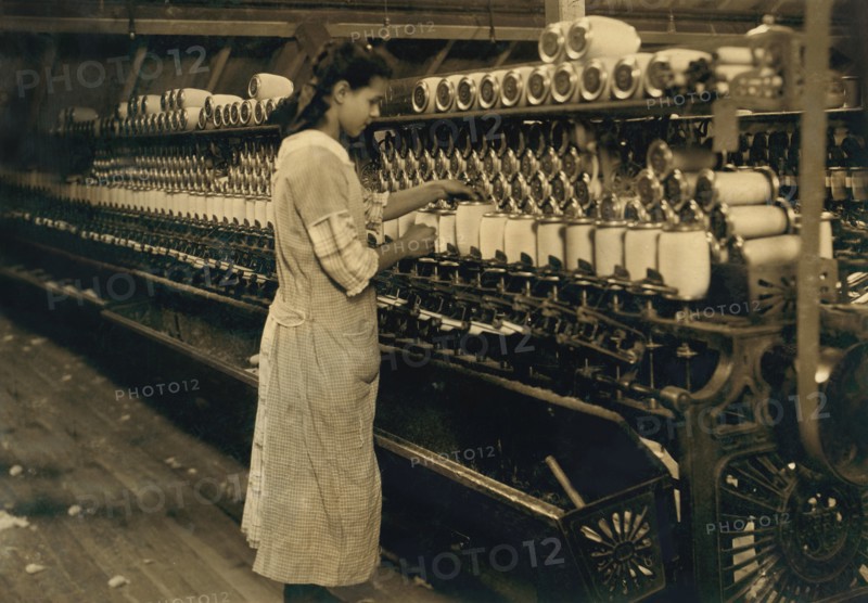 Young Spooler Tender, Full-Length Portrait, American Linen Company, Fall River, Massachusetts, USA, Lewis Hine for National Child Labor Committee, June 1916