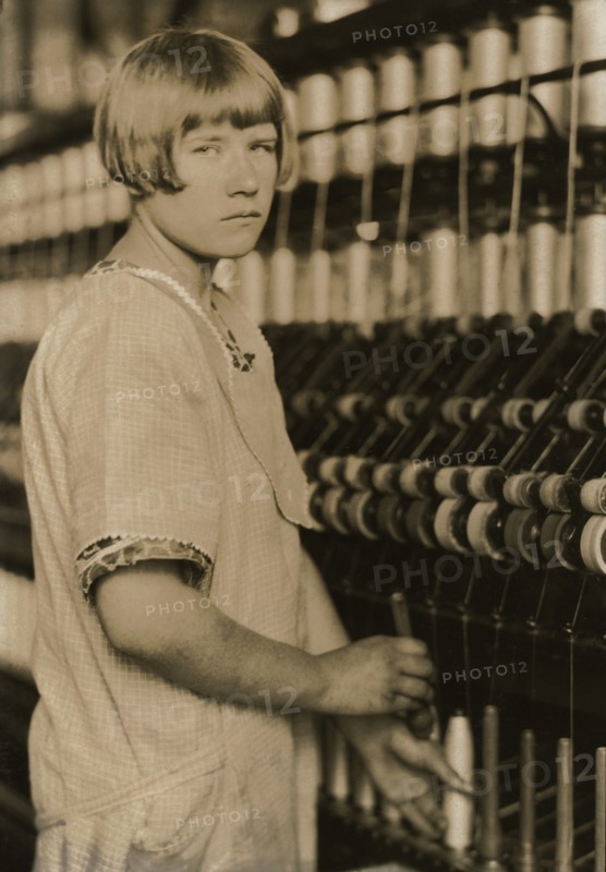 Young Female Worker in Favorable Working Conditions, Half-Length Portrait, Cheney Silk Mills, Lewis Hine for National Child Labor Committee, 1924