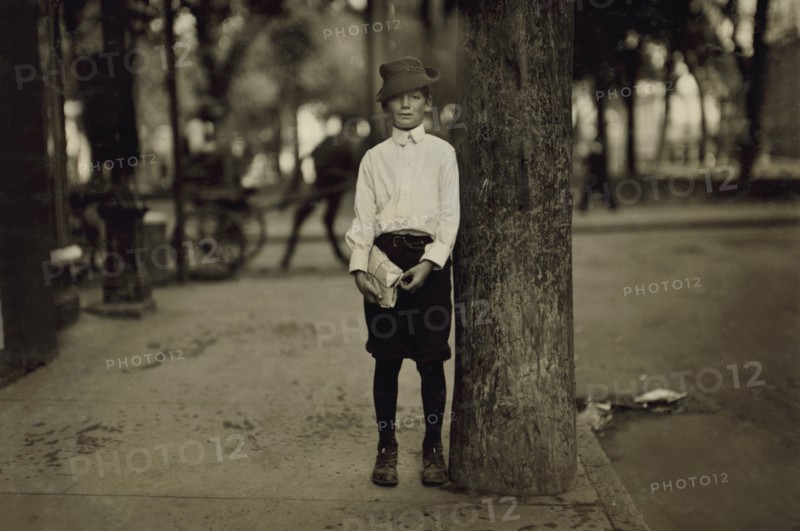 Young Office Boy Employed by Law Firm, 11 years old, Full-Length Portrait, Mobile, Alabama, USA, Lewis Hine for National Child Labor Committee, October 1914