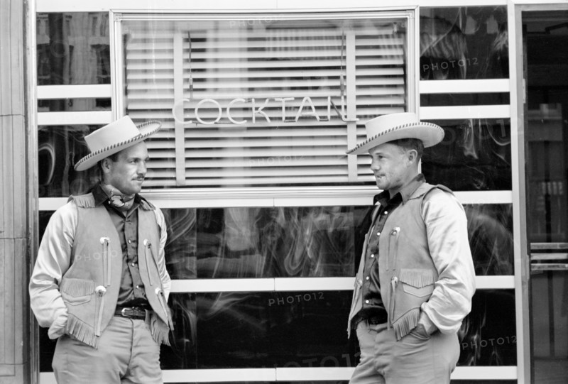 Two Cowboys Dressed Alike in Front of Bar, Billings, Montana, USA, Arthur Rothstein for Farm Security Administration, July 1939