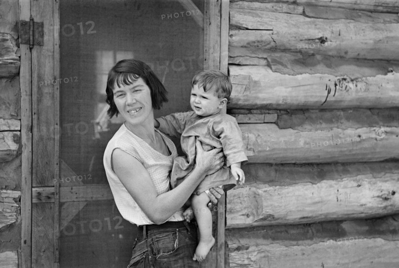 Mrs. Huravitch and Youngest Son, Williams County, North Dakota, USA, Russell Lee, U.S. Resettlement Administration, September 1937