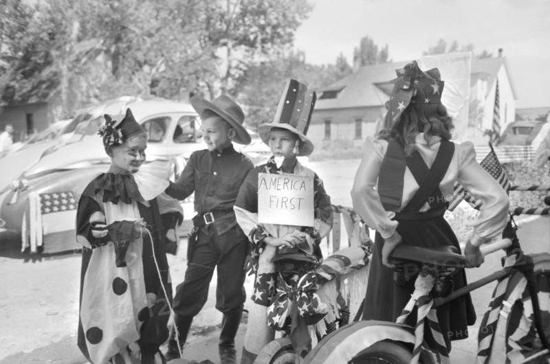 Bicycle Riders in Fourth of July Parade, Vale, Oregon, USA, Russell Lee, Farm Security Administration, July 1941