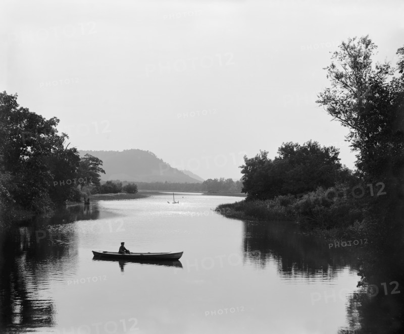 Evening on the Mill Pond, Minnesota City, Minnesota, USA, Detroit Publishing Company, 1890