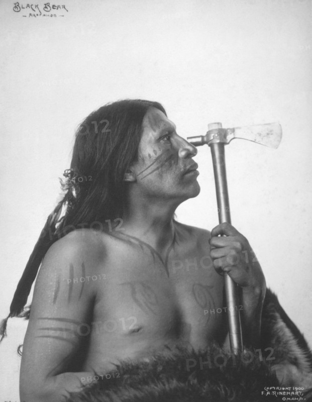 Black Bear, Arapahoe Brave, Portrait, 1900