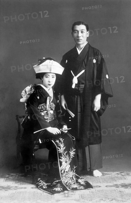 Japanese Wedding Couple, circa 1930