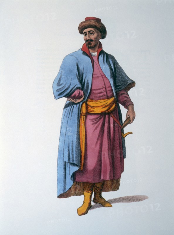 Tartar of Kazan, Costumes of the Russian Empire, Hand-Colored Engraving, circa 1803