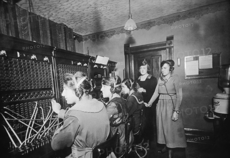 Telephone Switchboard Operators, circa 1918
