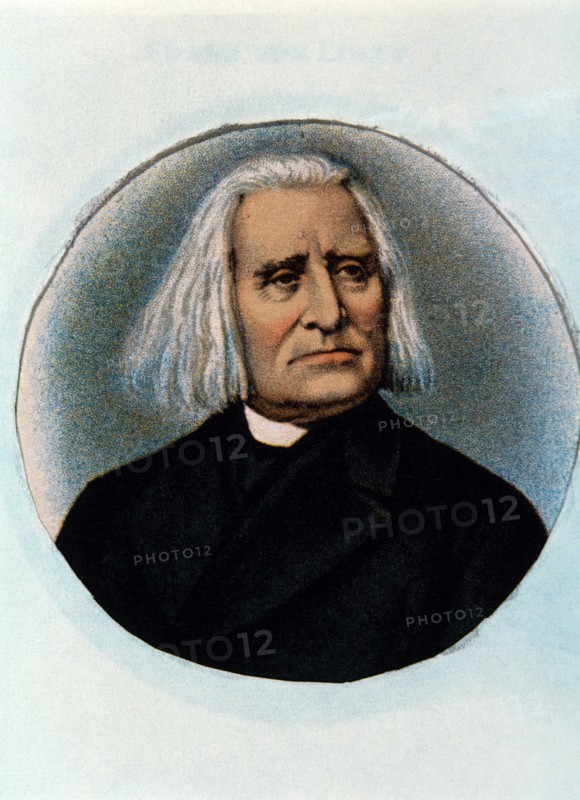 Franz Liszt (1811-1886), Hungarian Composer, Portrait, Lithograph