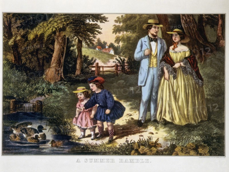 Summer Ramble, Currier & Ives, Lithograph