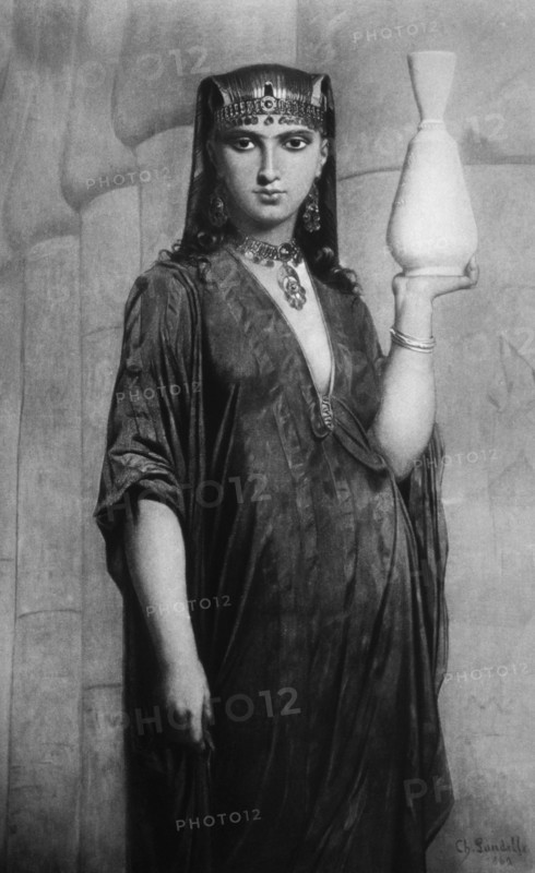 Woman of Thebes, Engraving, 19th Century