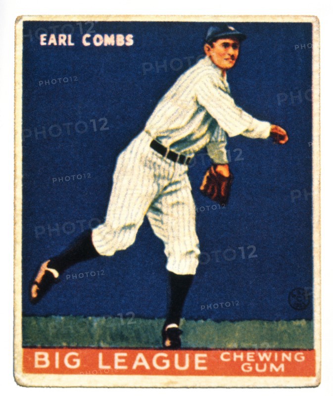 Earl Combs, New York Yankees, Trade Card