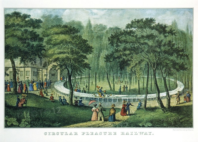 Circular Pleasure Railway, Currier & Ives, Lithograph