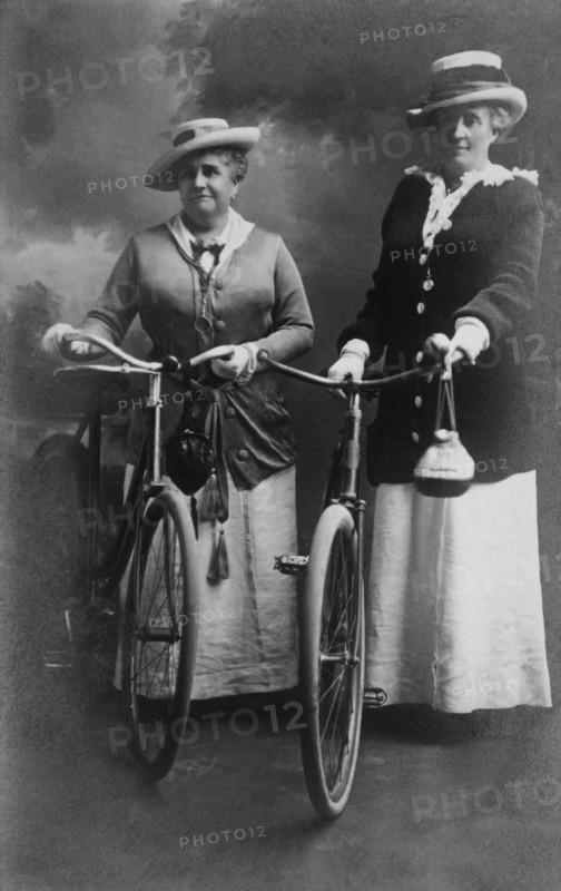 Two Women With Bicycles, 1910