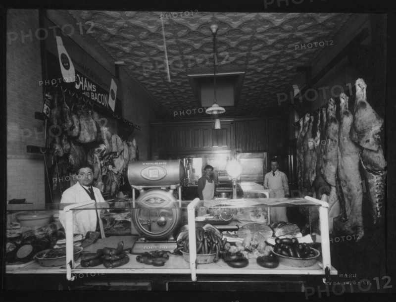 Butchers in Meat Market, 1920