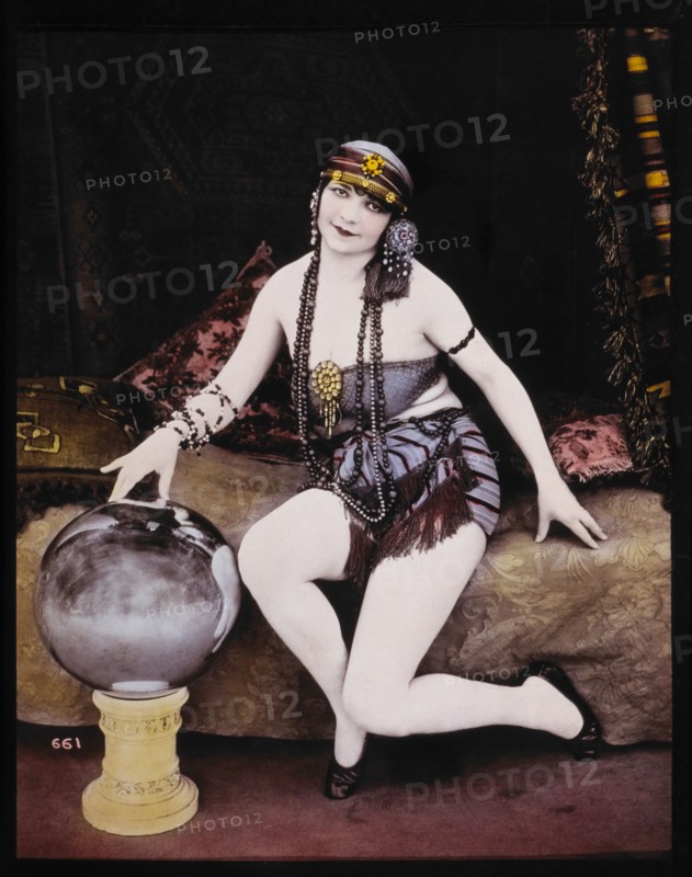Sexy Young Woman, Portrait, Hand-Colored Photograph, circa 1927