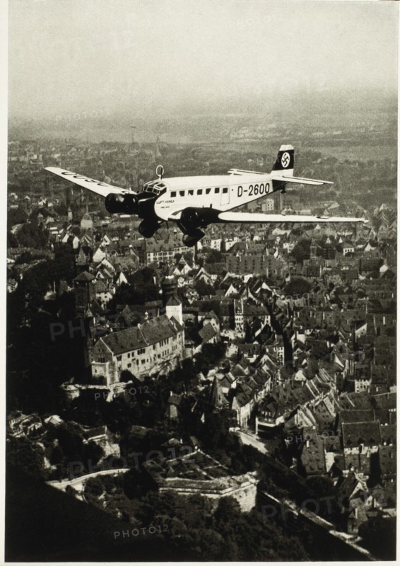 Adolf Hitler's Junker D-2600 Over Nuremberg Germany, Beginning of Reichsparteitag, 1936