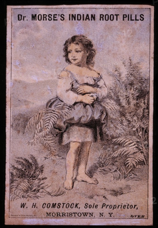 Young Girl Portrait, Dr. Morse's Indian Root Pills, Trade Card