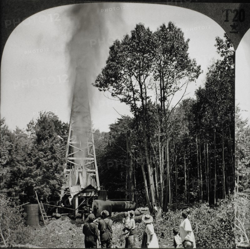 Oil Well, Pennsylvania, USA, Single Image of Stereo Card,1905