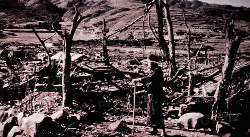 Destruction of Nagasaki, Japan After Atomic Bomb Explosion, 1945
