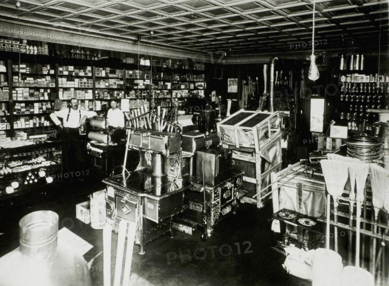 Two Employees in General Store, USA, circa 1900
