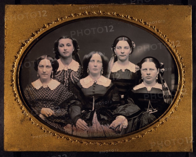 Group of Generational Women, Portrait, Daguerreotype, circa 1850's