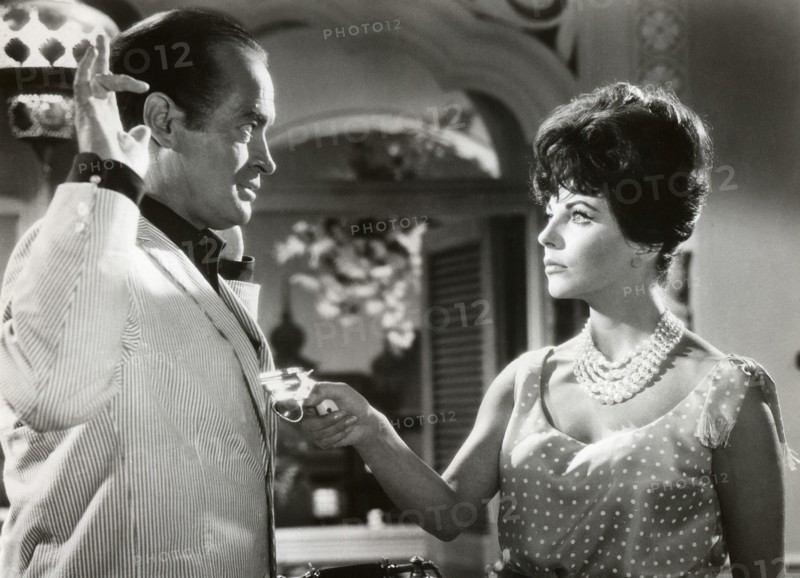 Bob Hope and Joan Collins on-set in the Film, The Road to Hong Kong, 1962