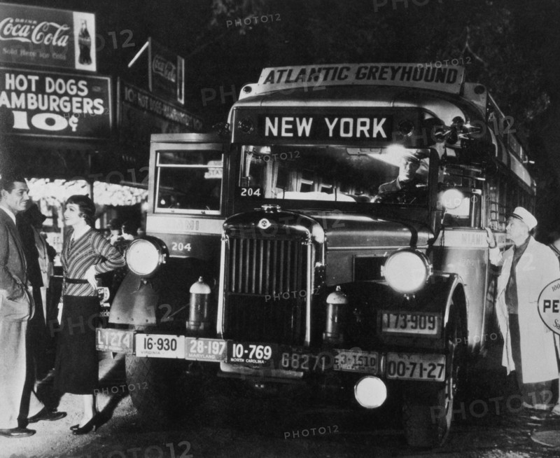 Clark Gable and Claudette Colbert On-Set of the Film, It Happened One Night, 1934