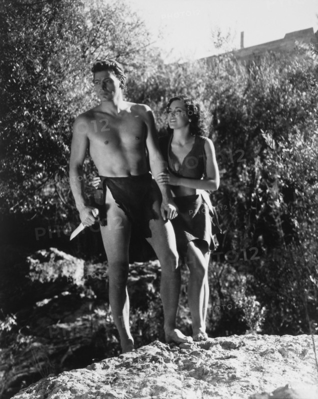 Johnny Weissmuller and Maureen O'Sullivan, On-Set of the Film, Tarzan and his Mate, 1934