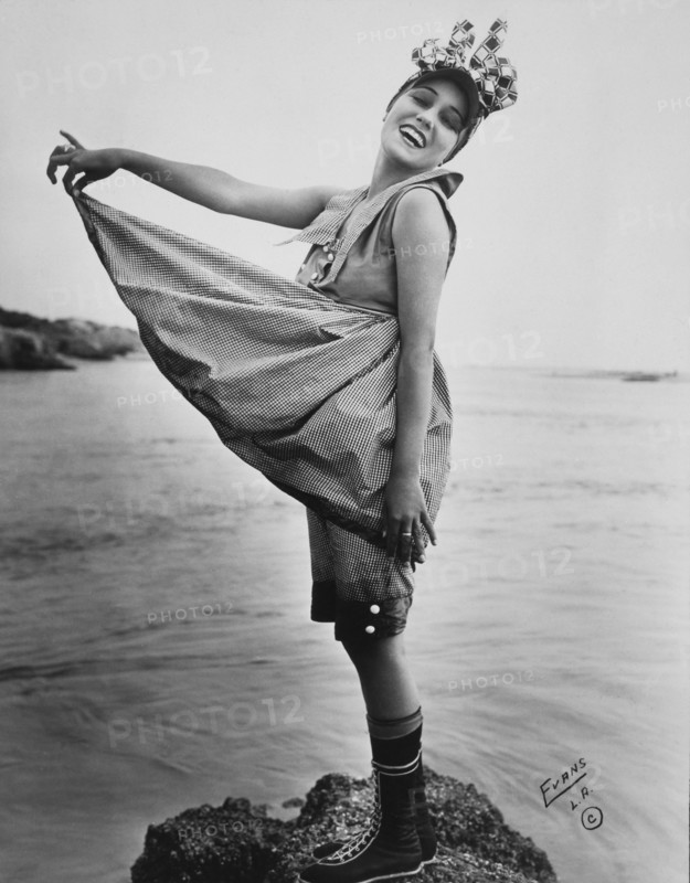 Gloria Swanson, as one of Mack Sennett's Bathing Beauties, Pin-Up Portrait for WWI Soldiers,  1917