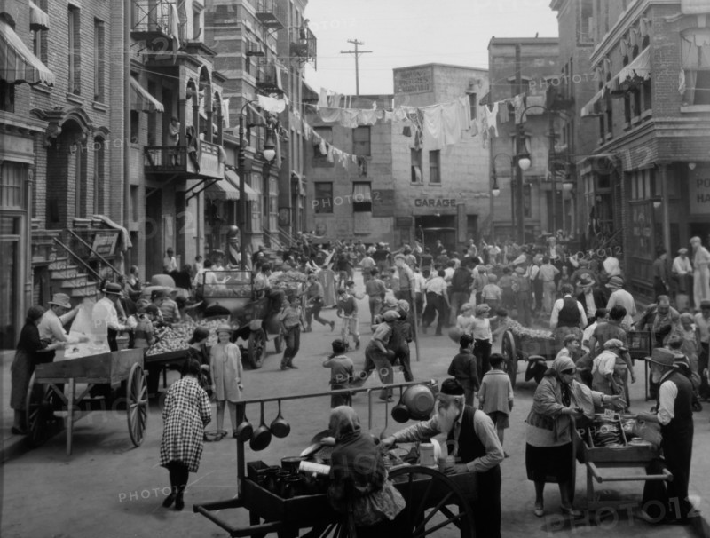 Lower East Side, New York City Street Scene Depicted in the Film, "Sidewalks of New York", 1931