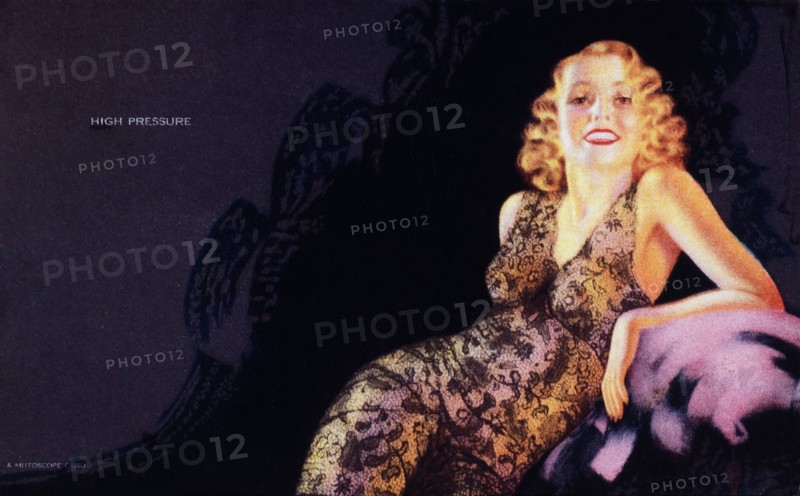 Sexy Blond Woman, "High Pressure", Mutoscope Card, 1940's