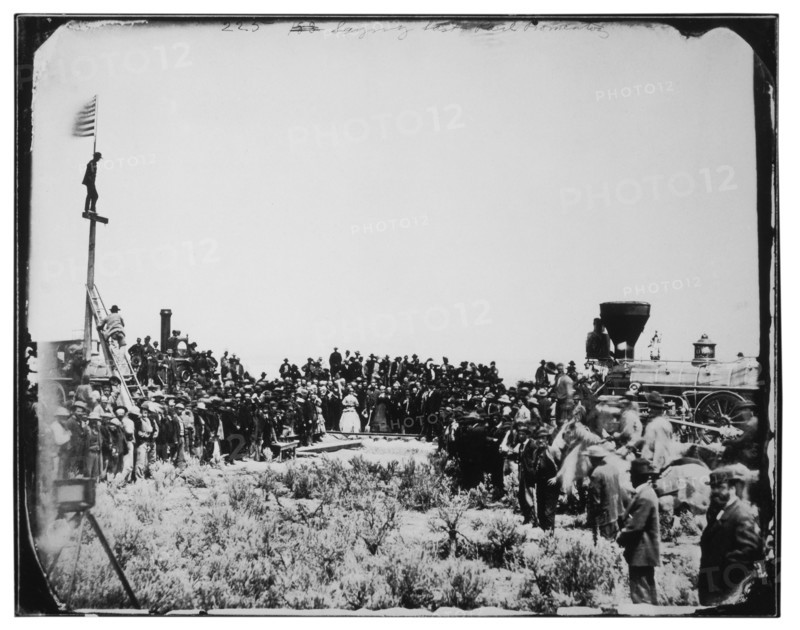 Crowd at Completion of the Trans-Continental Railroad, Promontory, Utah, 1869