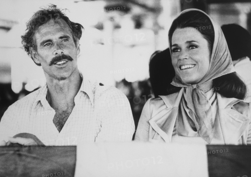 Bruce Dern and Jane Fonda in Bed, On-Set of the Film, "Coming Home", 1978