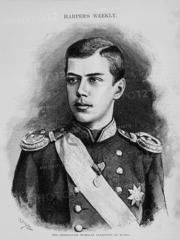 The Grand-Duke Nicholas, Czarowitz of Russia, Portrait, Harper's Weekly, Illustration, 1889