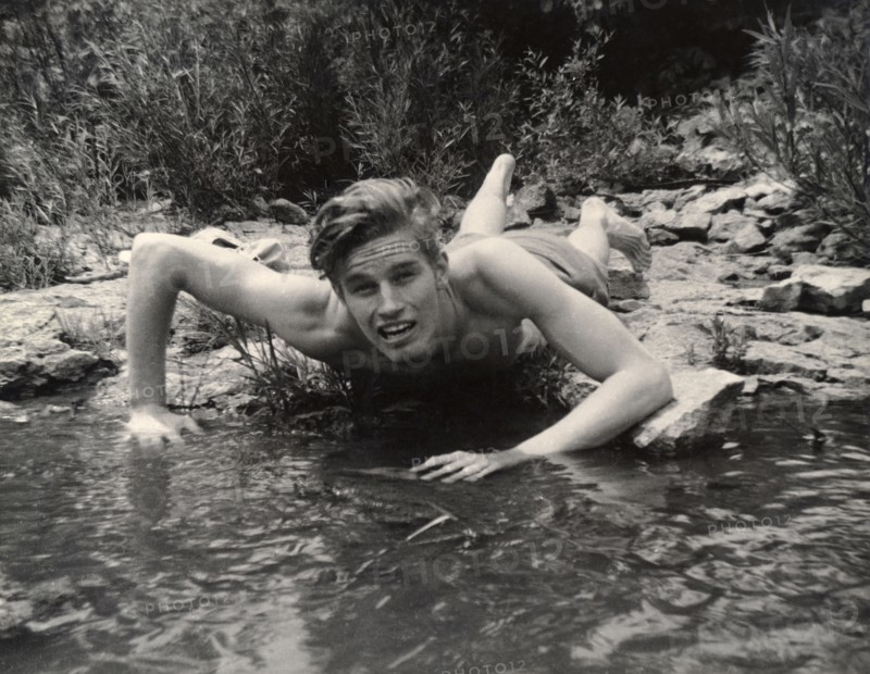 Charlton Heston on-set of the Film, "Peer Gynt", 1941