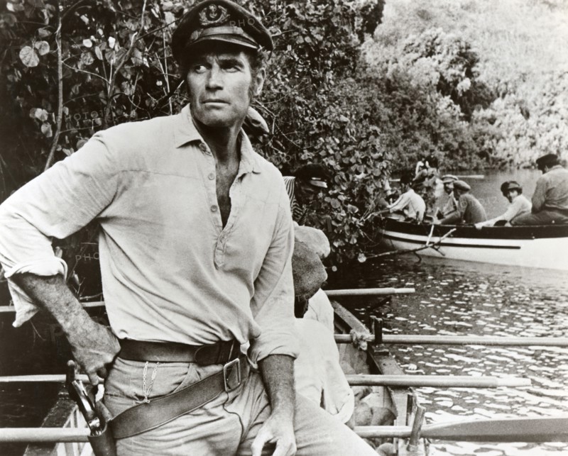 Charlton Heston on-set of the Film, "The Hawaiians", 1970