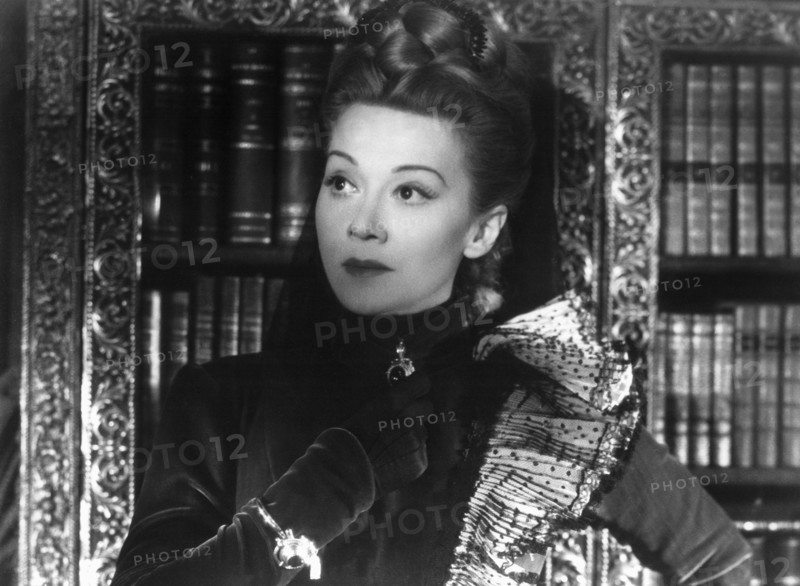 Edwige Feuillere on-set of the Film, The Eagle Has Two Heads, (aka L'Aigle a Deux Tetes), 1948