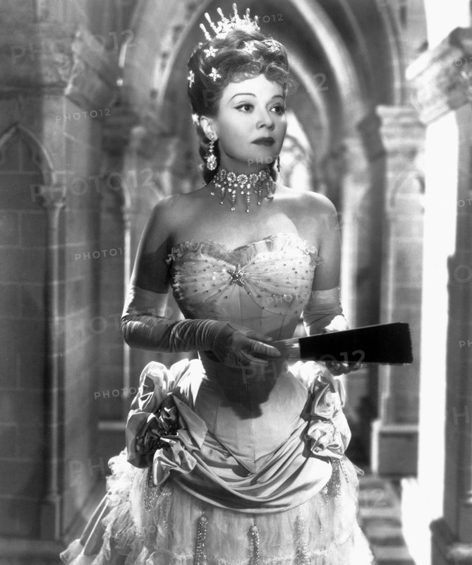 Edwige Feuillere on-set of the Film, The Eagle Has Two Heads, (aka L'Aigle a Deux Tetes), 1948