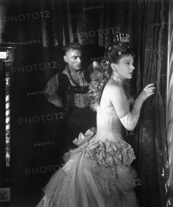 Jean Marais & Edwige Feuillere on-set of the Film, The Eagle Has Two Heads, (aka L'Aigle a Deux Tetes), 1948