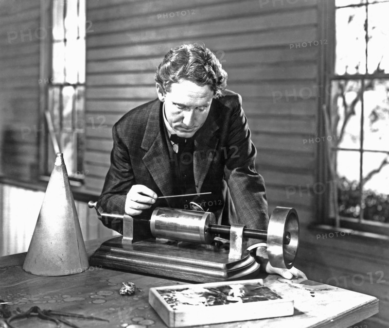 Spencer Tracy on-set of the Film, Edison, the Man, 1940