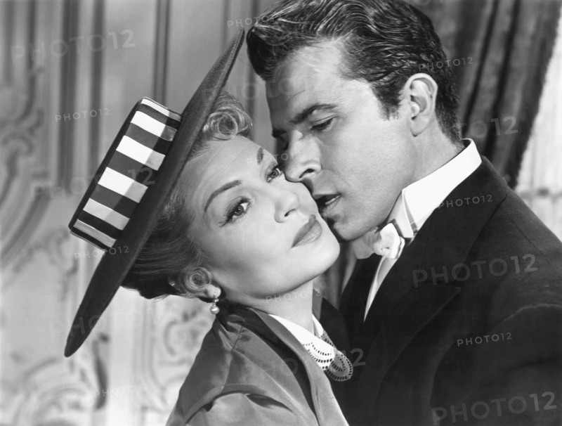 Lana Turner and Fernando Lamas on-set of the Film, The Merry Widow, 1952