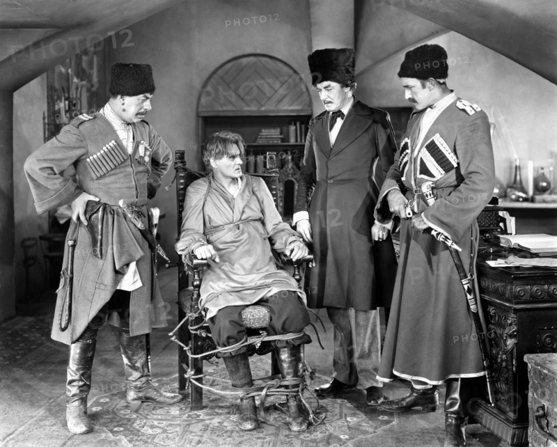 Lionel Barrymore and Montagu Love on-set of the Film, The Mysterious Island, 1929