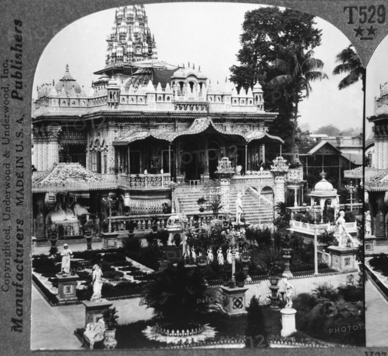 Pareshnath Jain Temple, Calcutta, India, Single Image of Stereo Card, 1900
