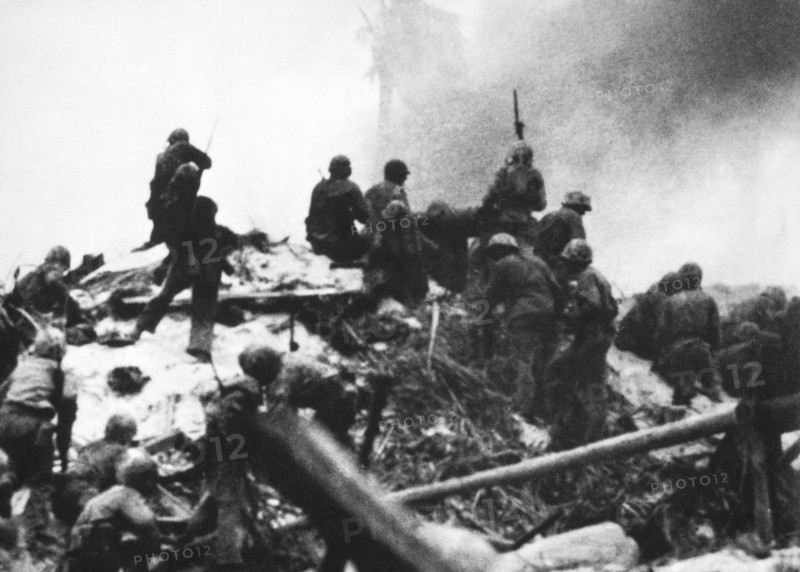 U.S. Marines Storming a Fortified Japanese Position on Tarawa, 1943
